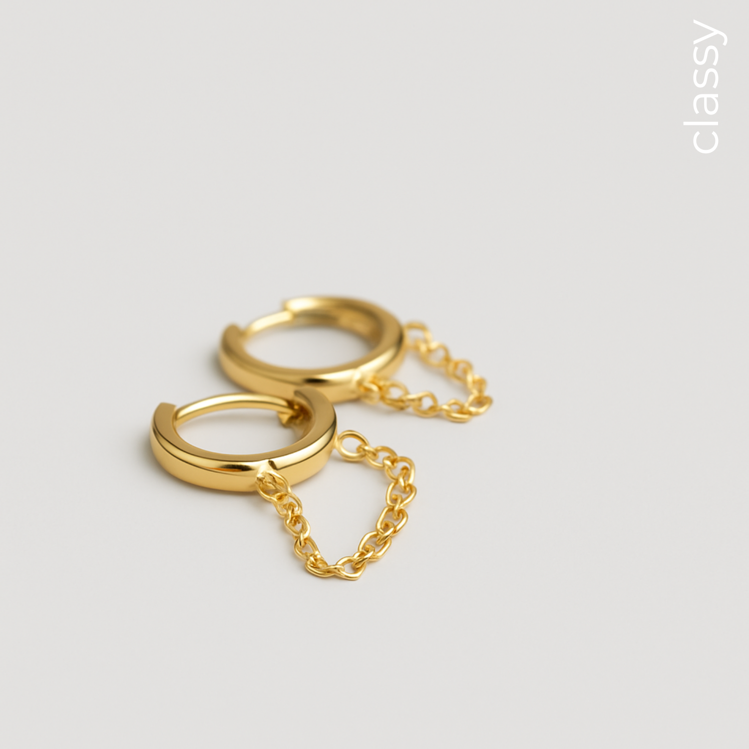 SIX Classy Hoops Hinge - Eyrnalokkar