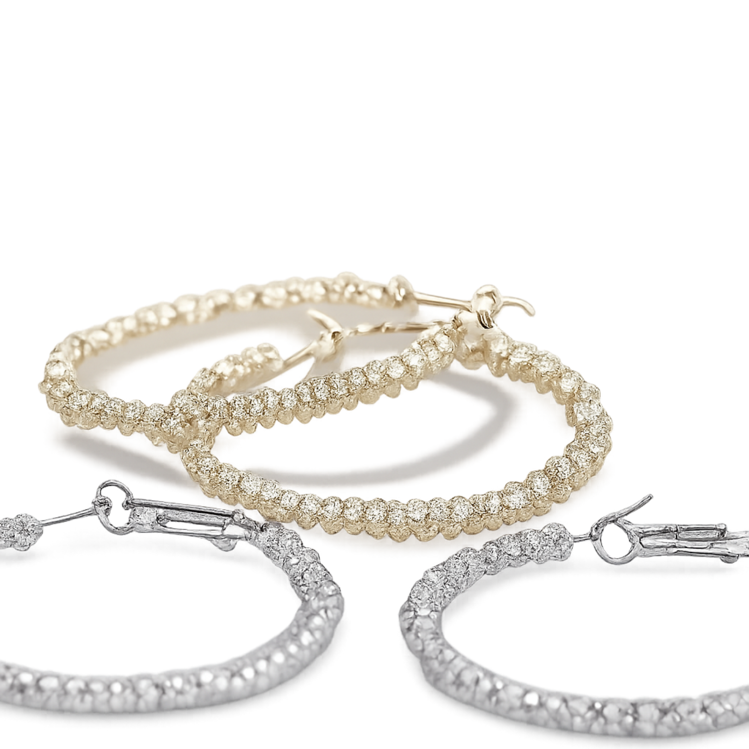 SIX Classy Hraun hoops Eyrnalokkar