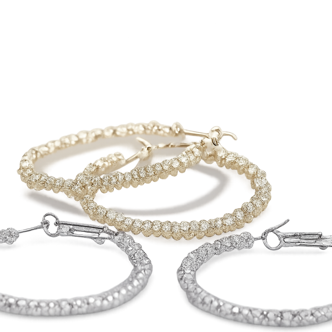 SIX Classy Hraun hoops Eyrnalokkar