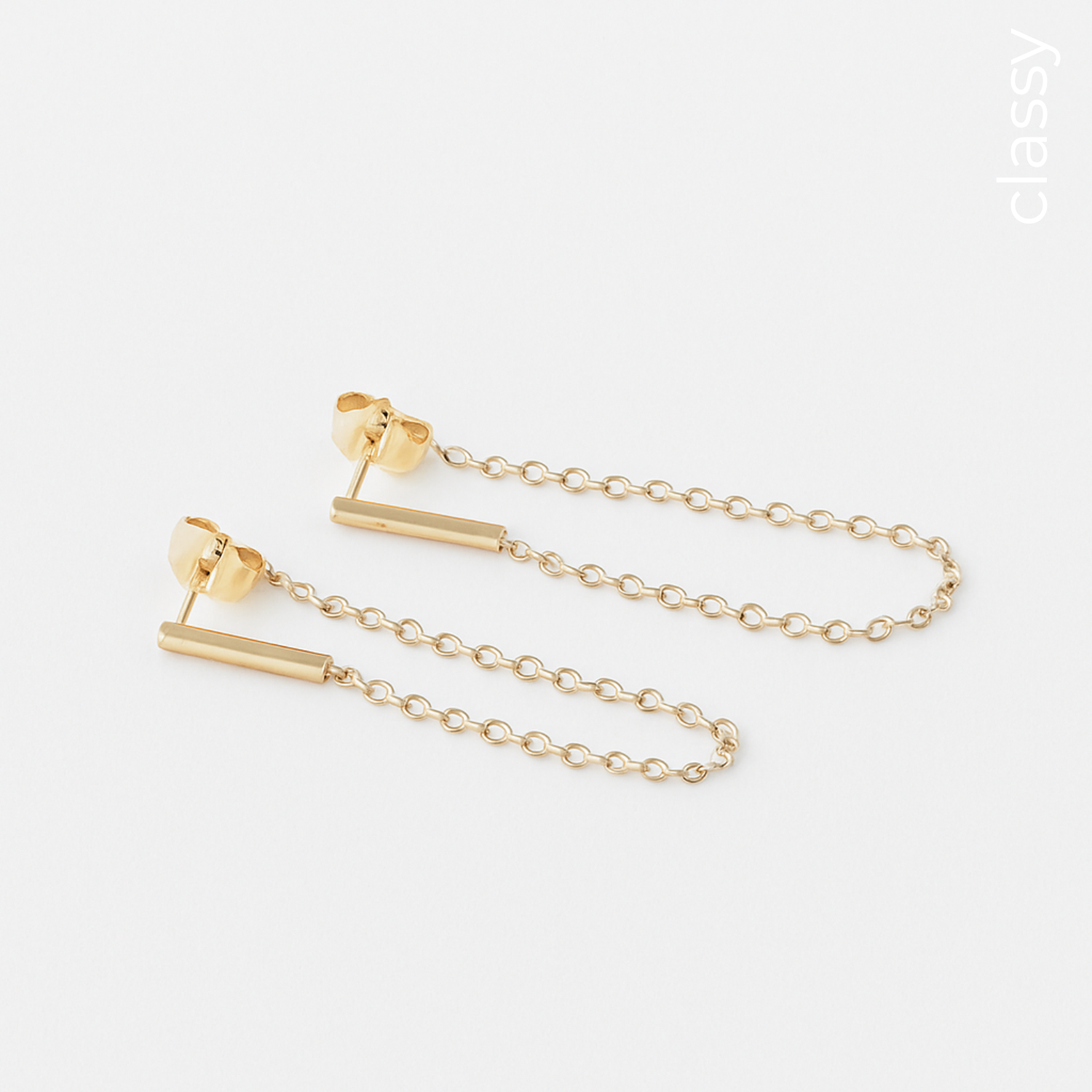 SIX Classy Bar Hinge - Eyrnalokkar