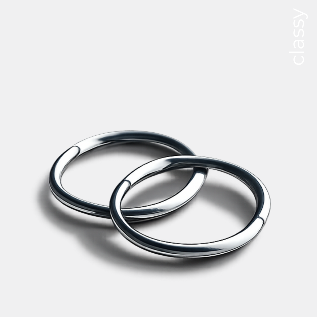 SIX Classy Hoop - Eyrnalokkar Silfur