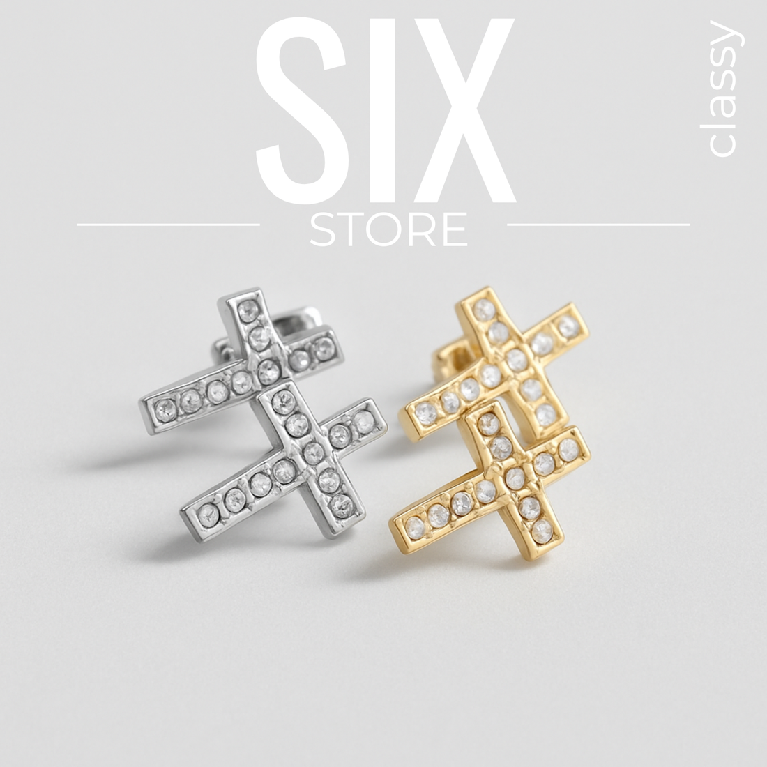 SIX Classy Kross Eyrnalokkar