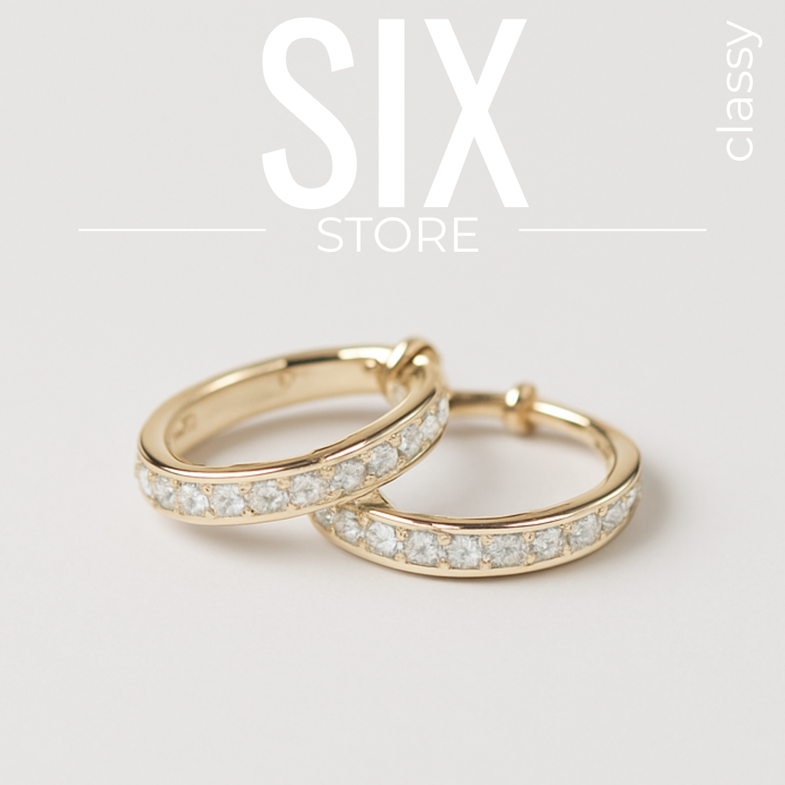 SIX Classy Princess Hoops Eyrnalokkar