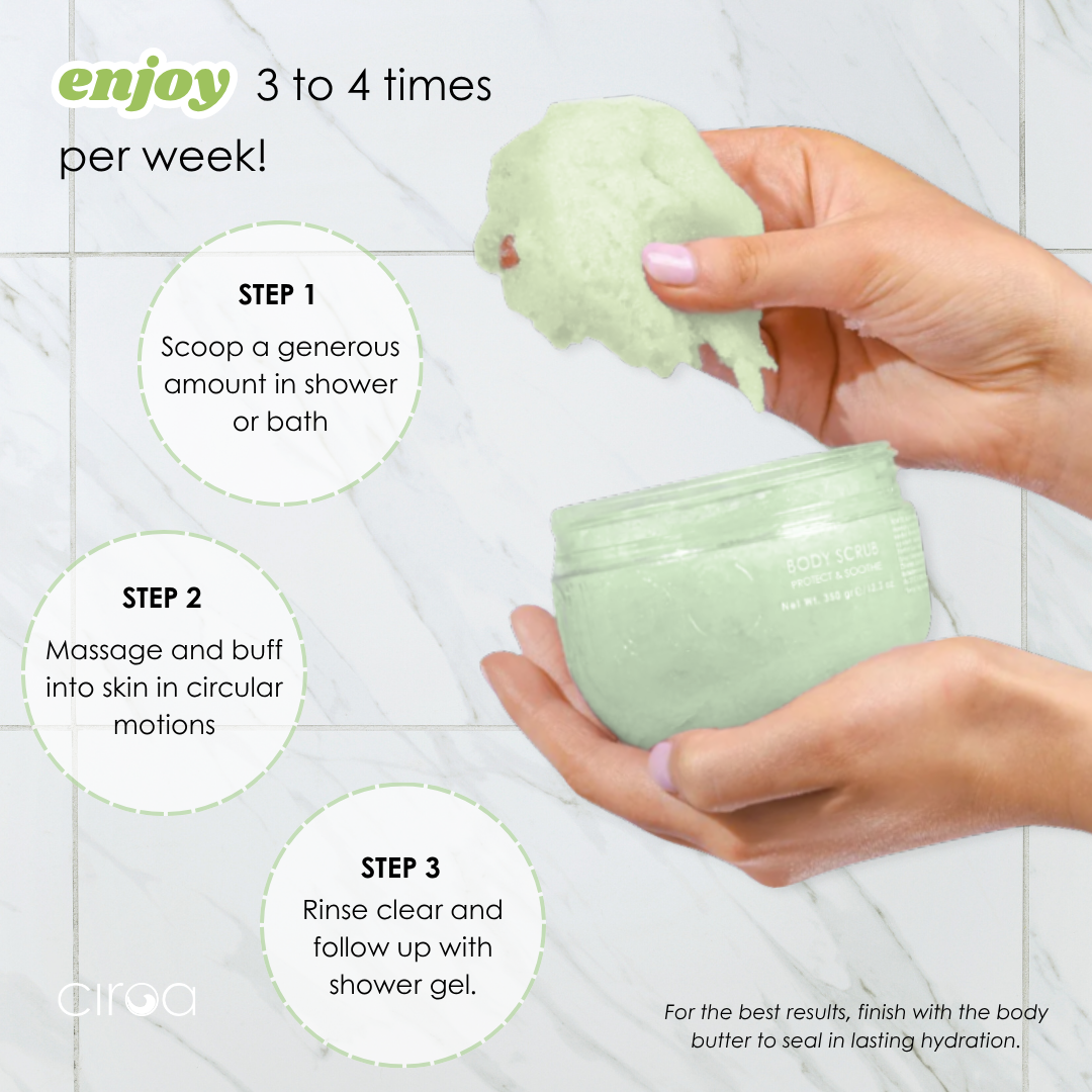 Ciroa Beauty | Líkamsskrúbbur | Græn epli og gúrka
