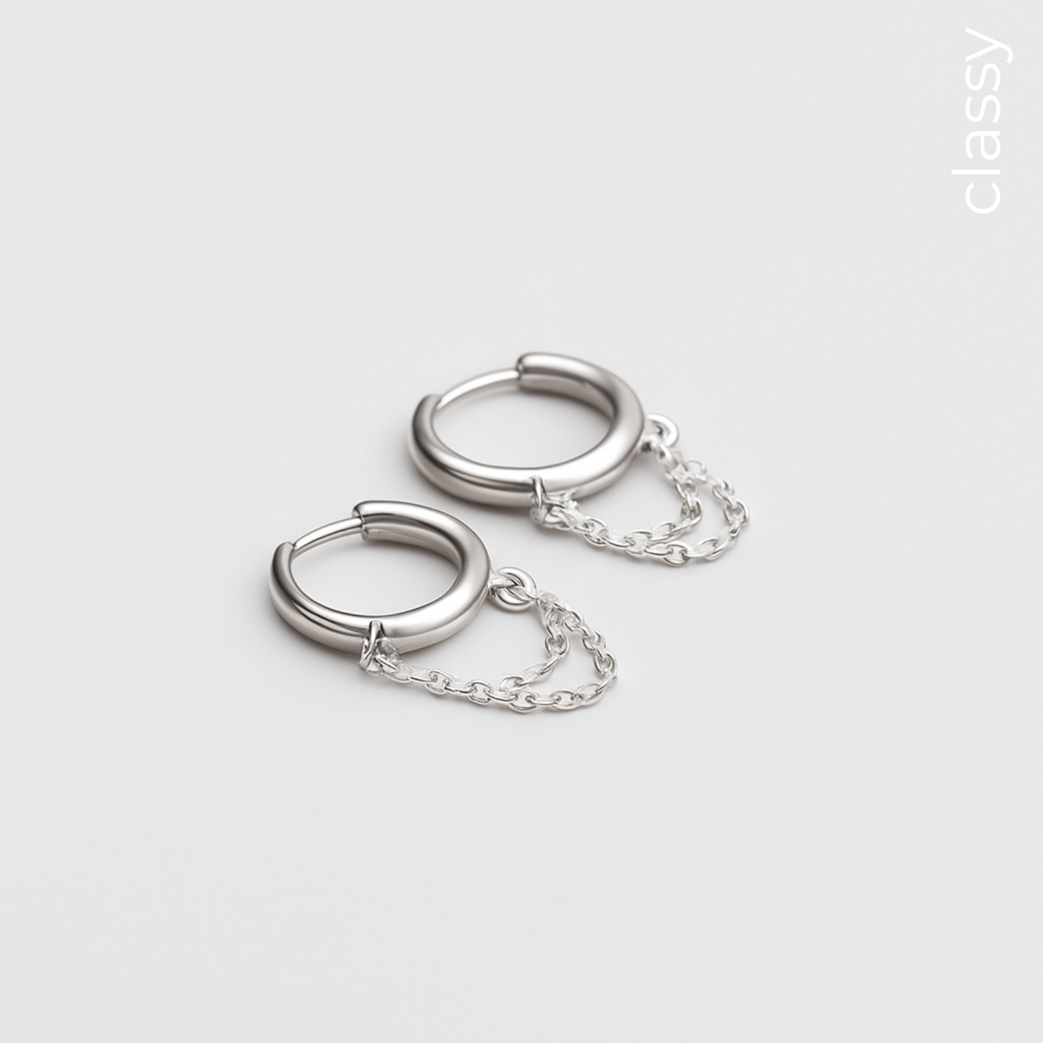 SIX Classy Hoops Hinge - Eyrnalokkar