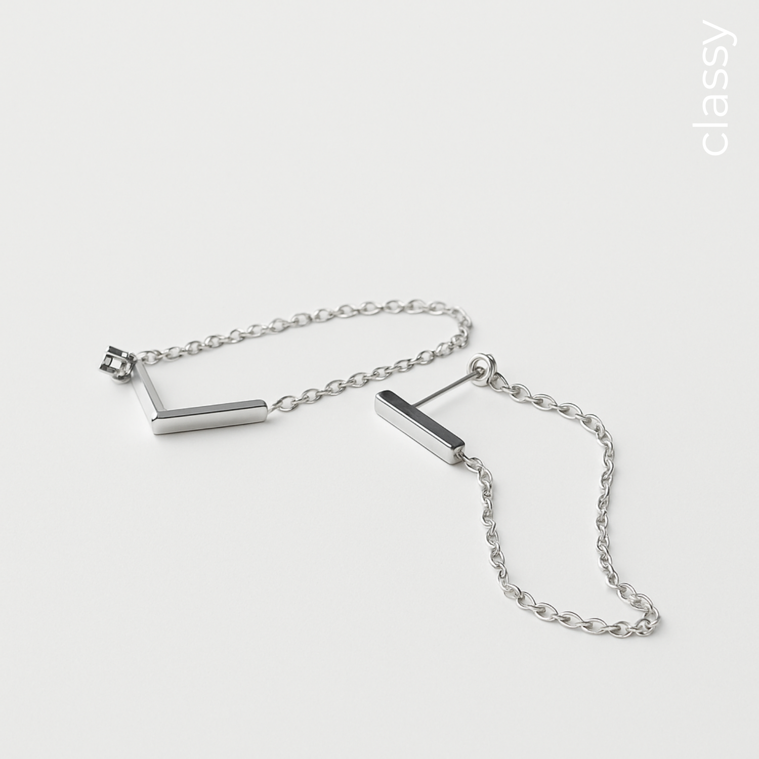 SIX Classy Bar Hinge - Eyrnalokkar