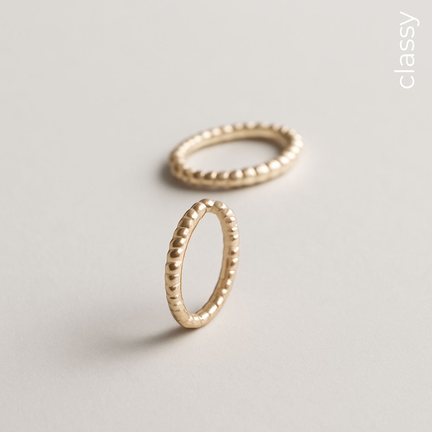 SIX Classy Geo hoop - Eyrnalokkar