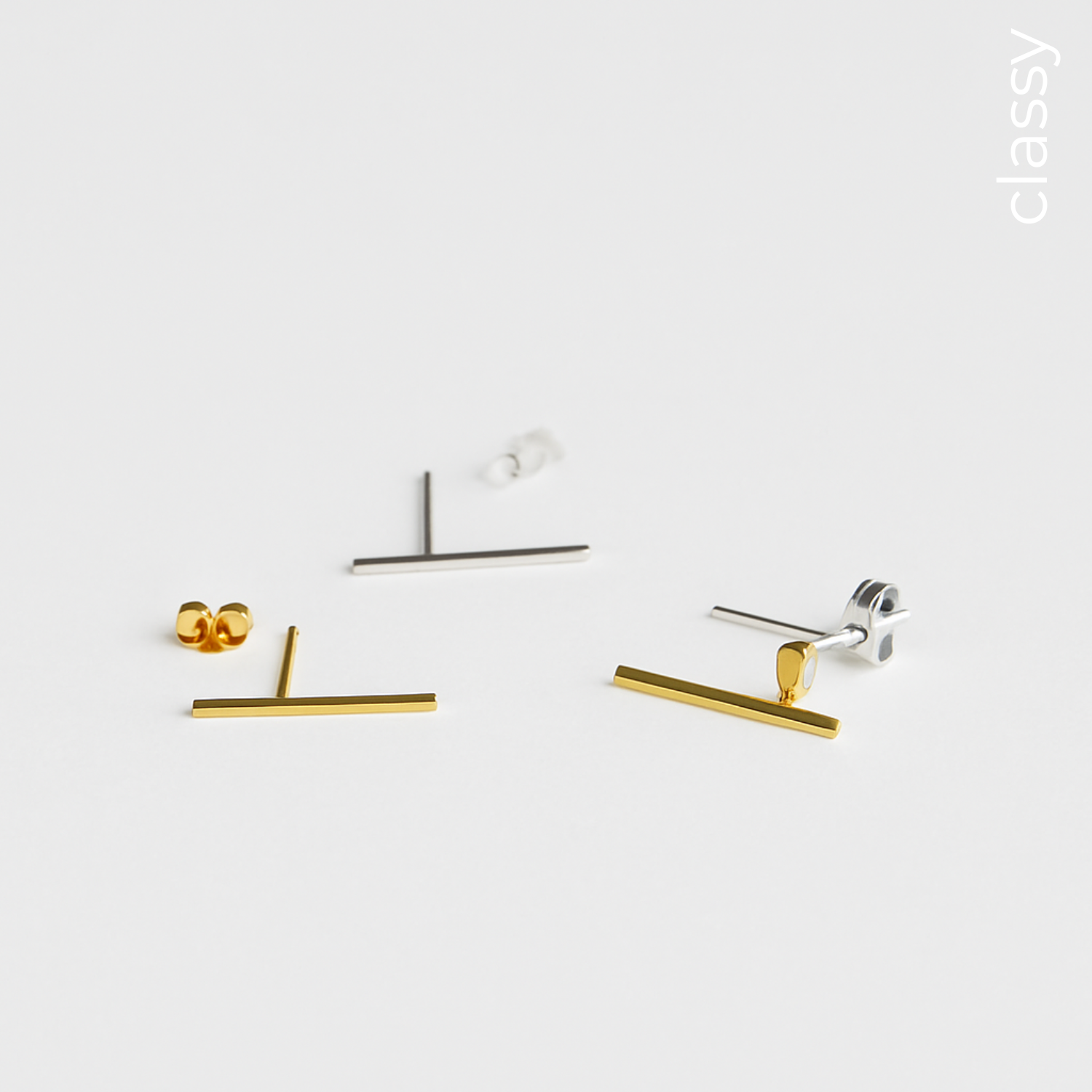 SIX Classy Bar Hinge - Eyrnalokkar