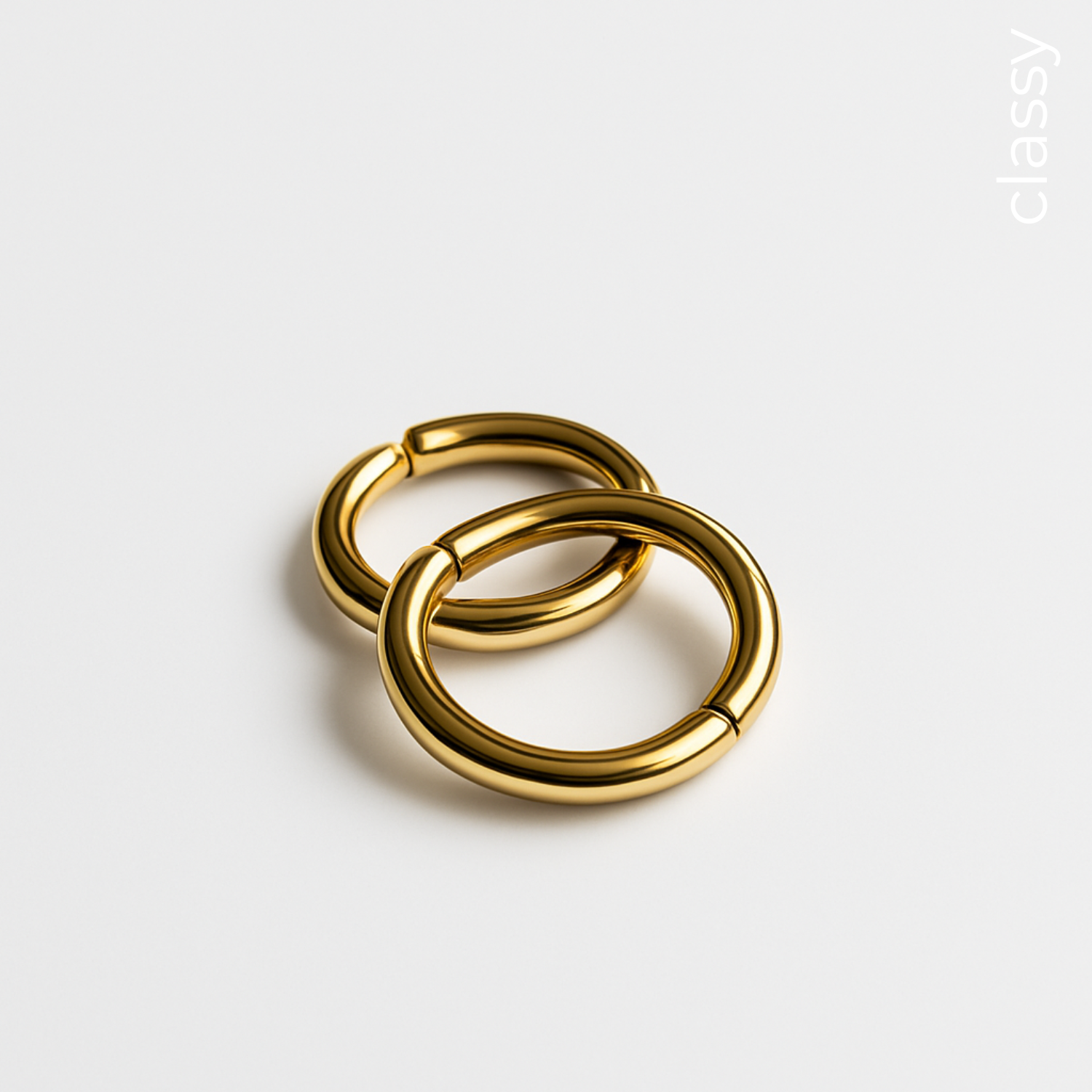 SIX Classy Hoop - Eyrnalokkar Gull