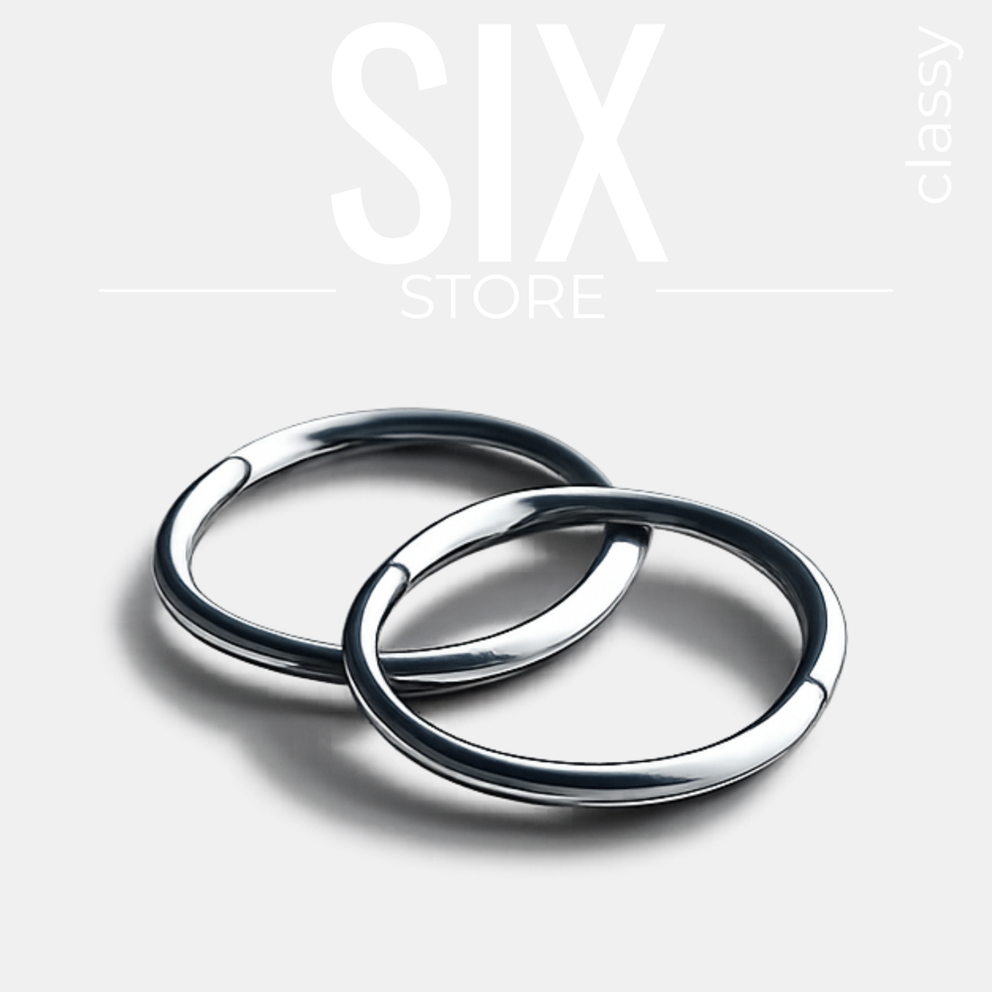 SIX Classy Hoop - Eyrnalokkar Silfur