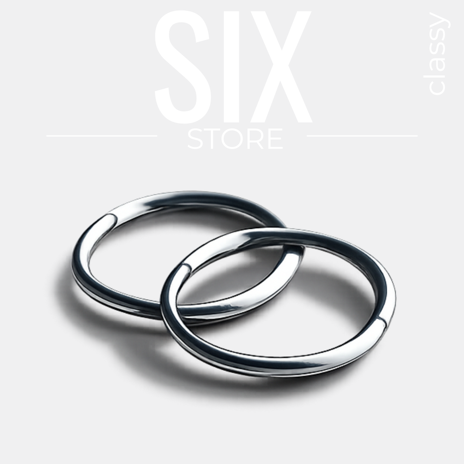 SIX Classy Hoop - Eyrnalokkar Silfur