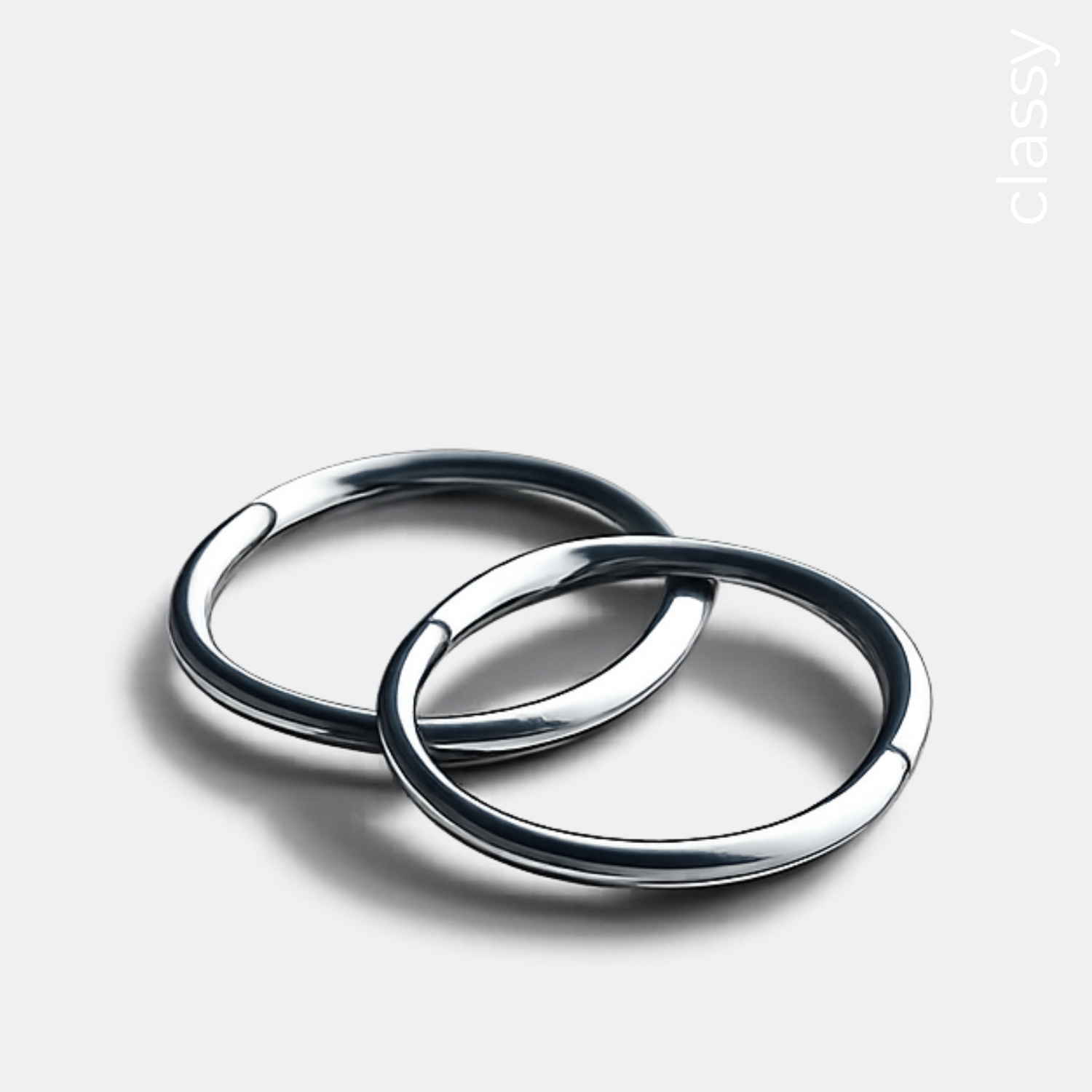 SIX Classy Hoop - Eyrnalokkar Silfur