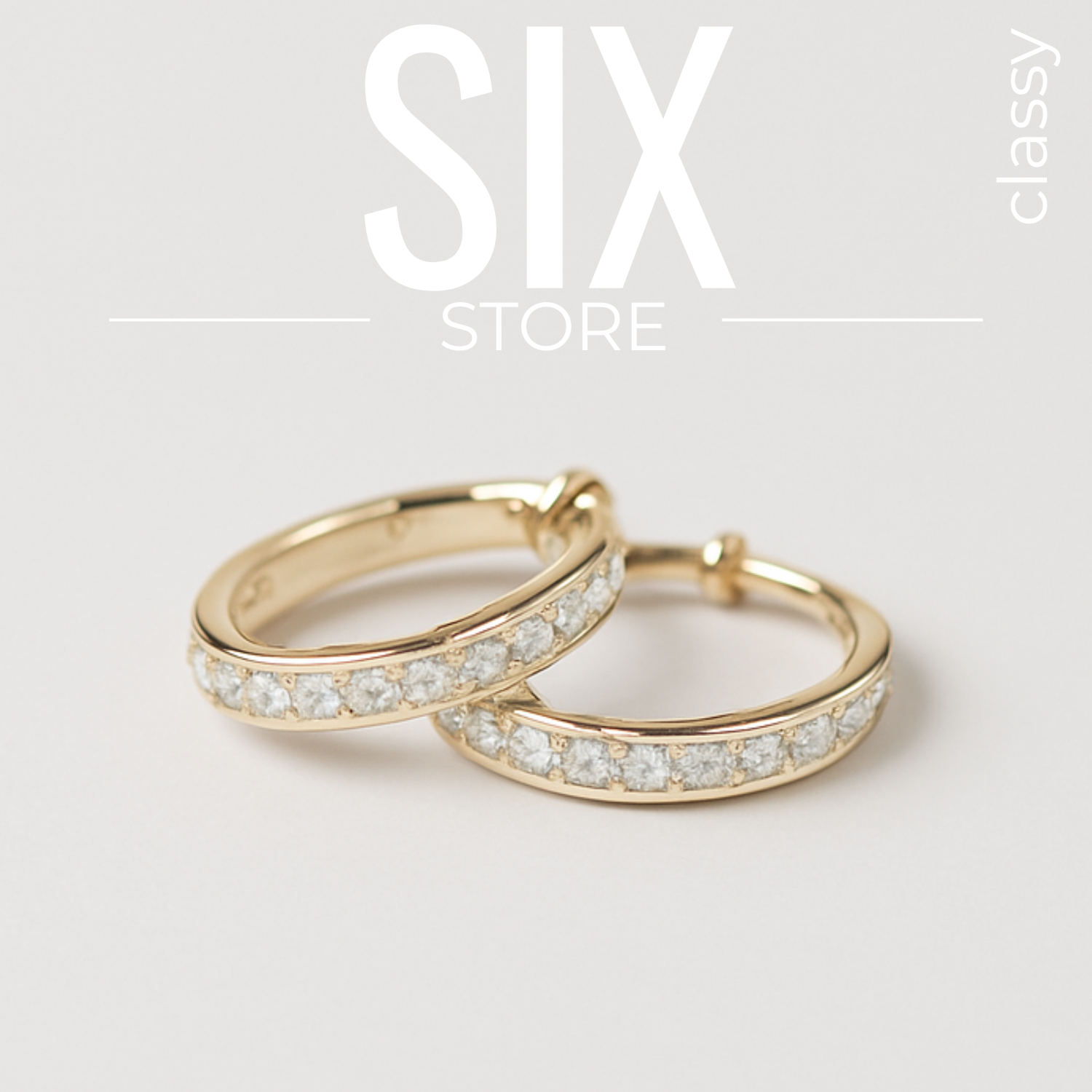 SIX Classy Princess Hoops Eyrnalokkar