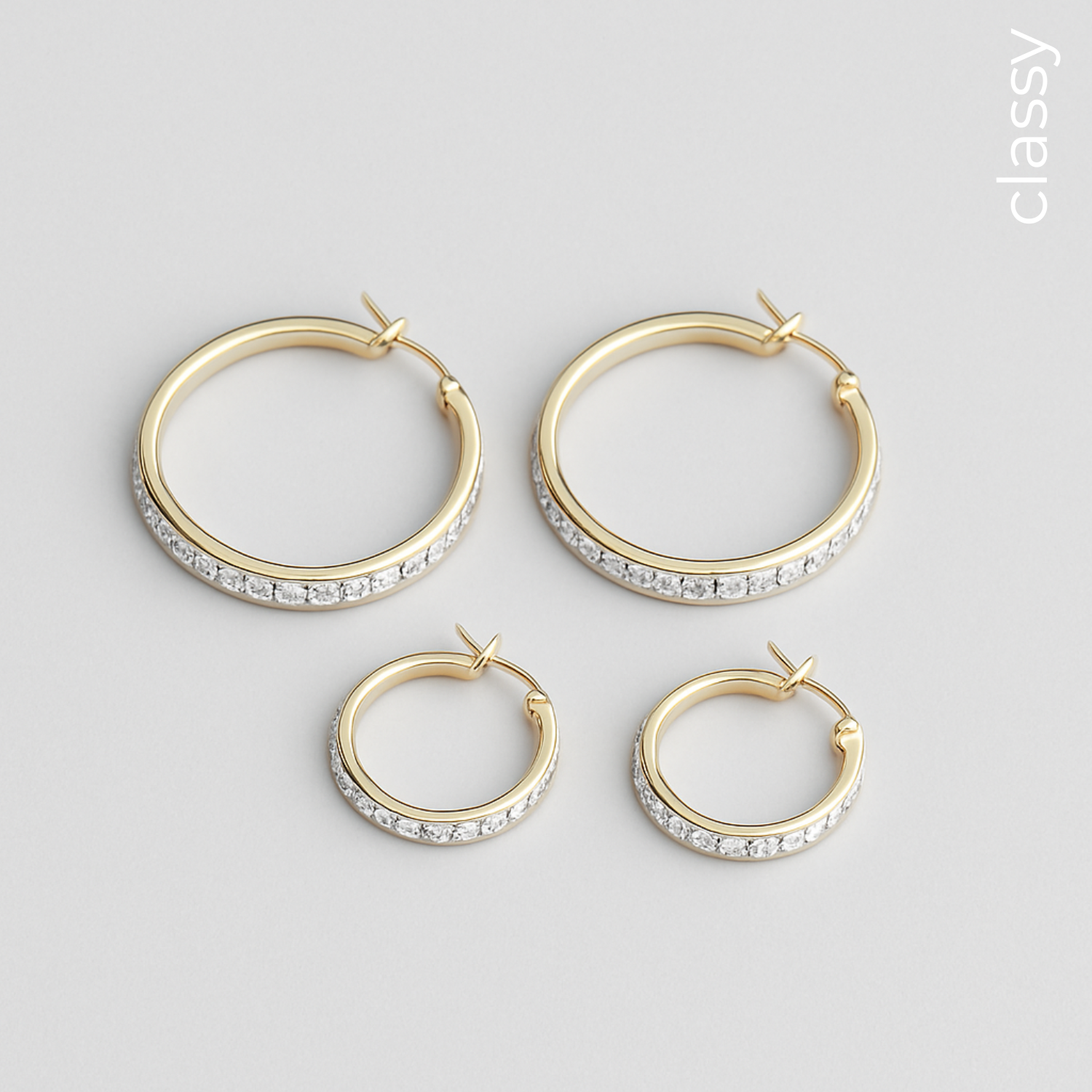 SIX Classy Princess Hoops Eyrnalokkar