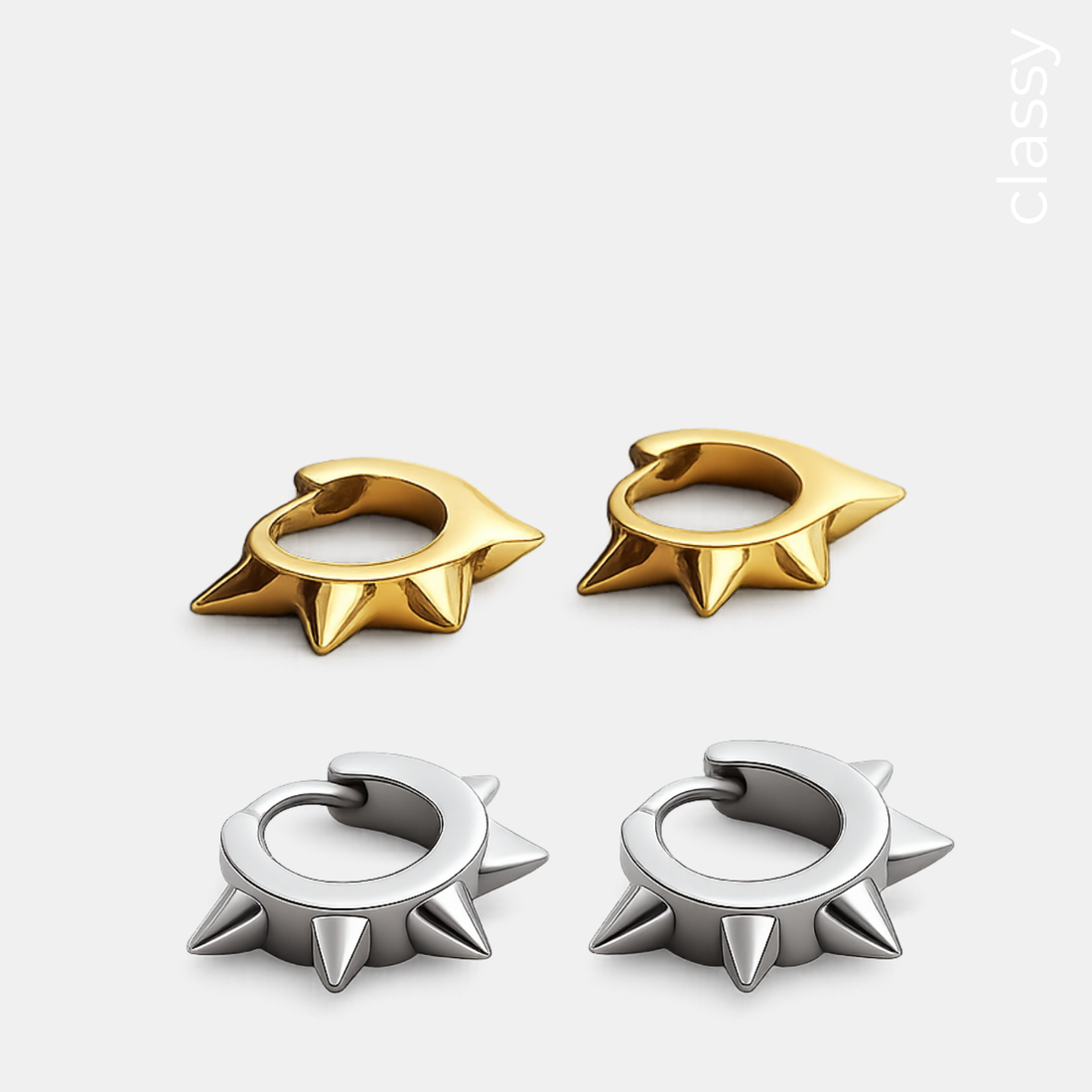 SIX Classy Spikes Stud - Eyrnalokkar