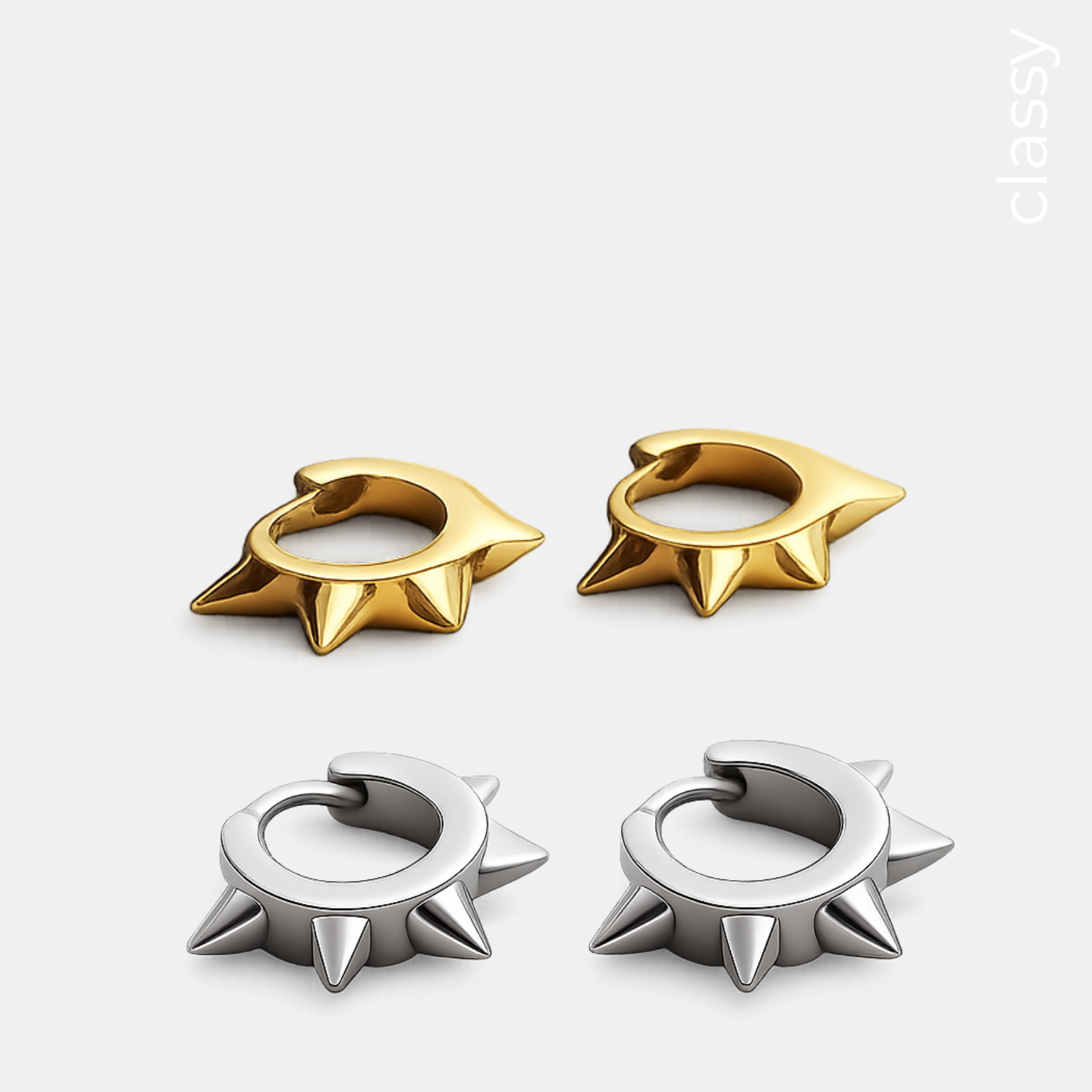 SIX Classy Spikes Stud - Eyrnalokkar